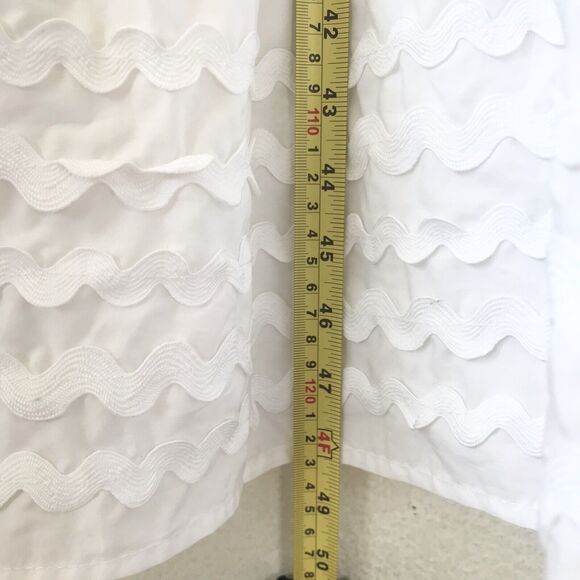 NWT Lisa Marie Fernandez for Target White Ric Rac Midi Dress Bell Sleeve - Picture 10 of 16